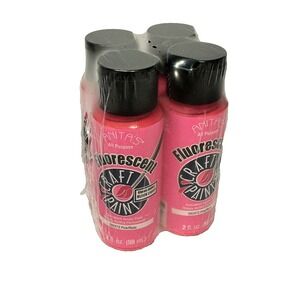 ANITAS ACRYLIC PAINT 4 pack ALL PURPOSE craft paint COLOR PINK FLORESCENT